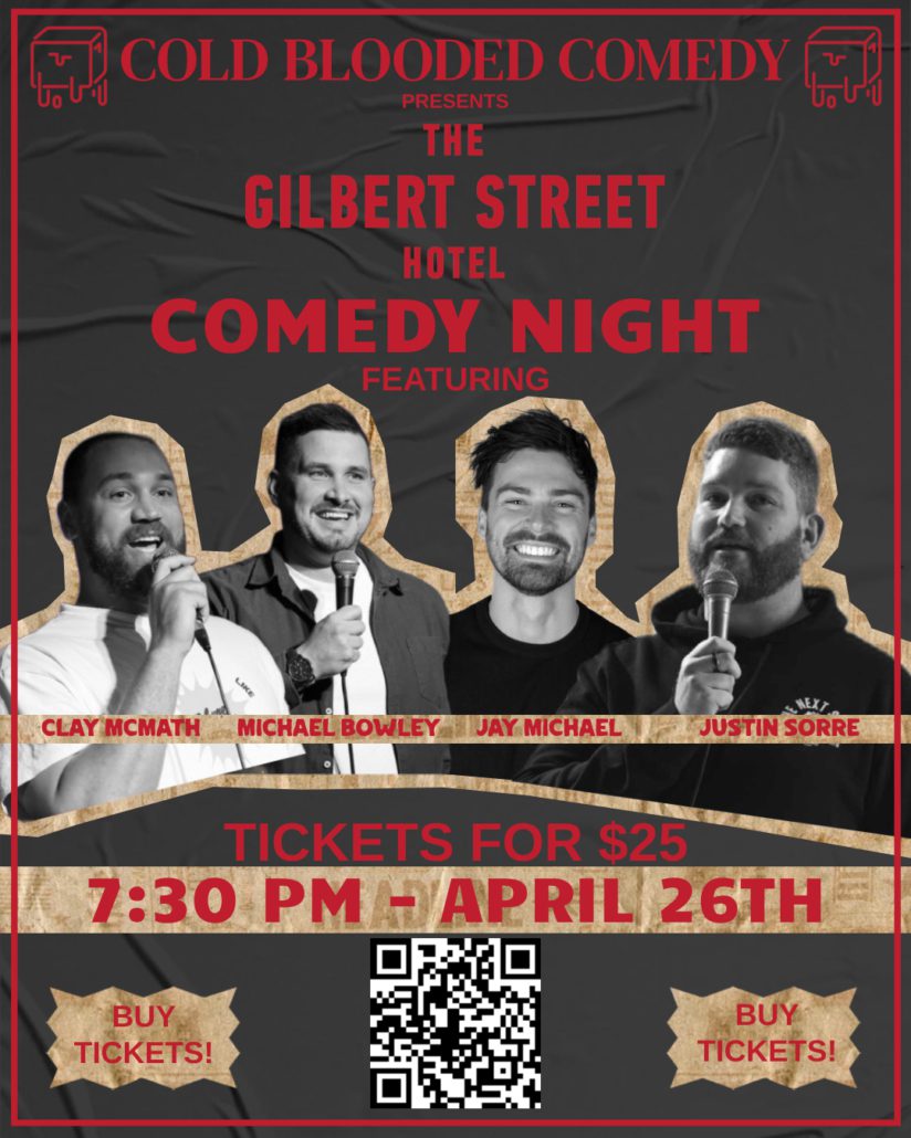 cold blooded comedy event at the Gilbert Street Hotel in Adelaide