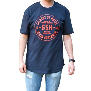 Navy Tee Shirt front on model